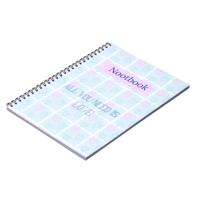 Allt du behöver är kärlek anteckningsbok (Vänstra Sidan)