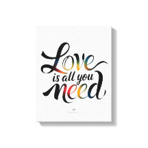 Allt du behöver är Kärlek Canvas - Kärlek Canvas D