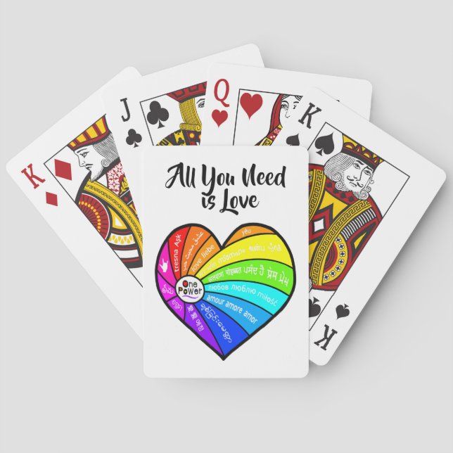 Allt du behöver är kärlek casinokort (Baksidan)