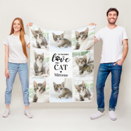 Allt du behöver är Kärlek Cat Personlig 8 Pet Phot Fleecefilt