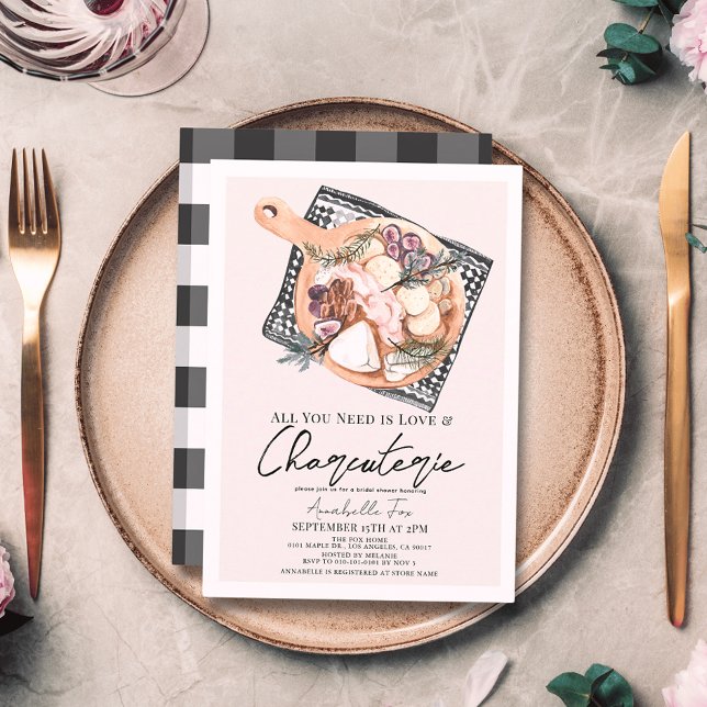 Allt du behöver är Kärlek & Charcuterie Möhippa Inbjudningar (Skapare uppladdad)