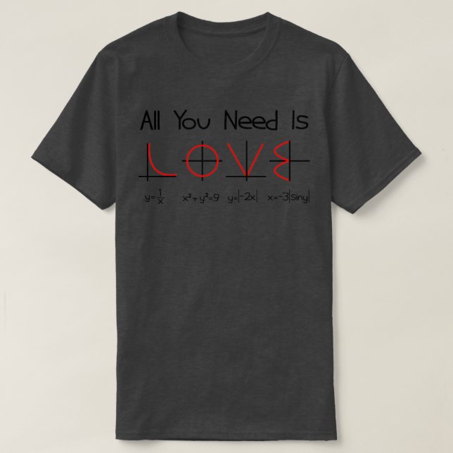 Allt du behöver är Kärlek-funktionsgrafik t Shirt (Design framsida)