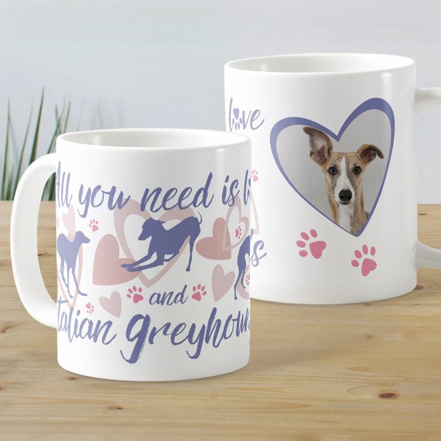 Allt du behöver är kärlek Italienska Greyhound Hun Kaffemugg (Skapare uppladdad)