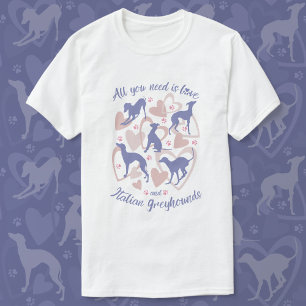 Allt du behöver är kärlek Italienska Greyhound Per T Shirt