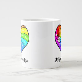 Allt du behöver är kärlek jumbo mugg