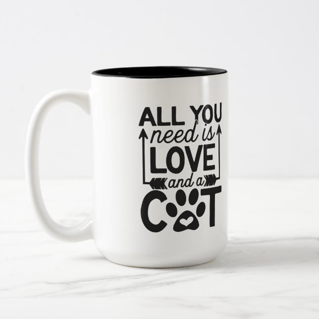 Allt du behöver är Kärlek - kaffe Mugg (Vänster)