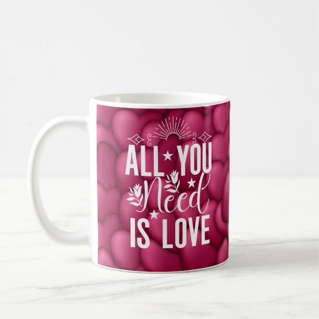 Allt du behöver är Kärlek Kaffemugg (Vänster)