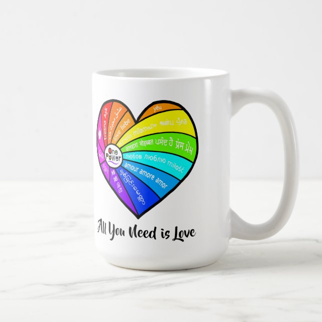 Allt du behöver är kärlek kaffemugg (Höger)