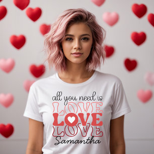 Allt du behöver är Kärlek Kärlek Kärlek T-shirt
