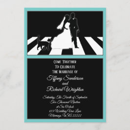 Allt du behöver är Kärlek Music Cat bröllopsinbjud Inbjudningar