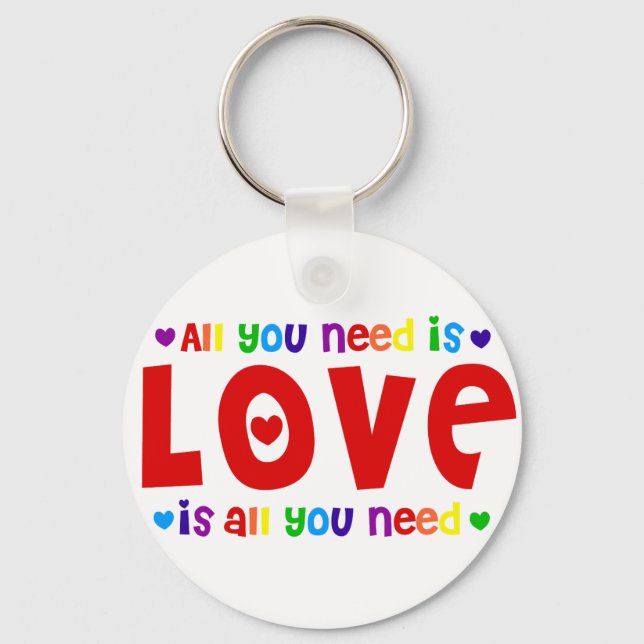Allt du behöver är Kärlek Nyckelring (Framsida)