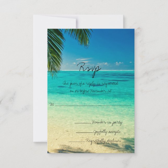 Allt du behöver är Kärlek och Beach Wedding OSA Kort (Framsida)