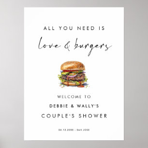 Allt du behöver är Kärlek och Burgers Coupples sku Poster