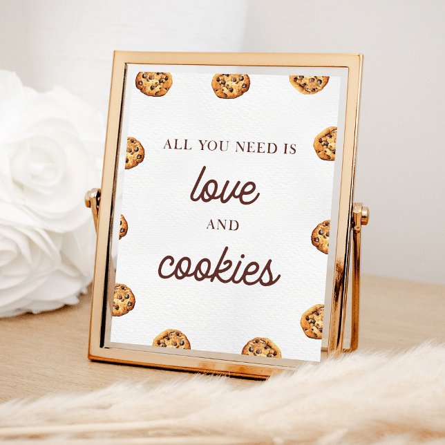 Allt du behöver är Kärlek och Cookies Party Sign Poster (Skapare uppladdad)