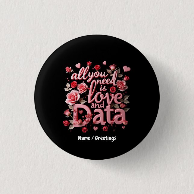 Allt du behöver är kärlek och data En rolig Alla H Knapp (Framsida)