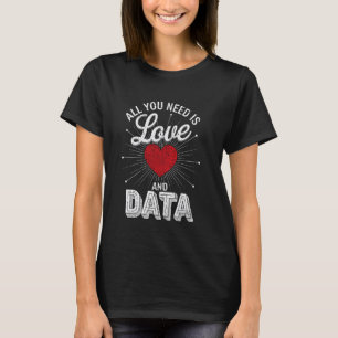 Allt Du Behöver Är Kärlek Och Data Lärare Vintage T Shirt