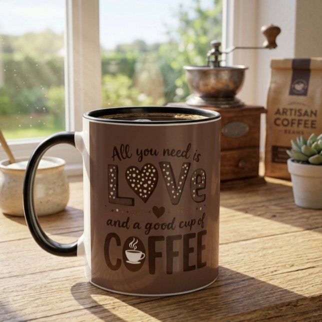 Allt du behöver är kärlek och en bra kopp kaffe. (Skapare uppladdad)