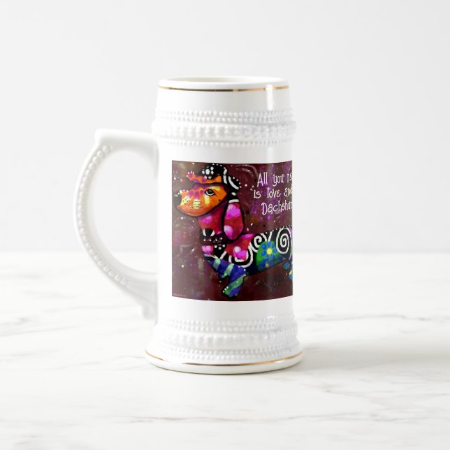 Allt du behöver är Kärlek och en Dachshund Abstrak Sejdel (Vänster)