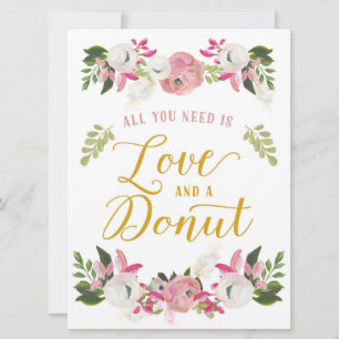 Allt du behöver är kärlek och en donut skylt