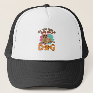 Allt du behöver är kärlek och en hund Vintage hund Keps
