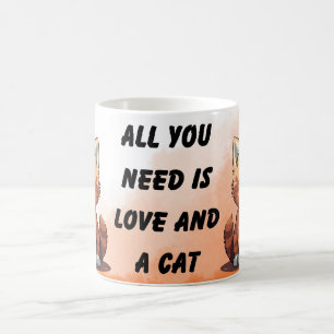 Allt du behöver är kärlek och en katt kaffemugg