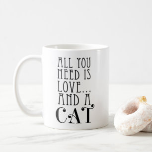 Allt du behöver är Kärlek och en katt katedral. Kaffemugg