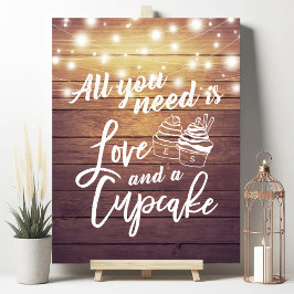 Allt du behöver är Kärlek och ett Cupkaka Bröllop- Poster
