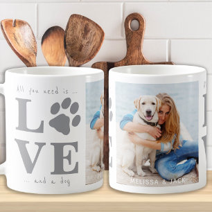Allt du behöver är Kärlek och ett foto med Hund Kaffemugg