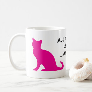 Allt du behöver är kärlek och ett kattkaffe mugg