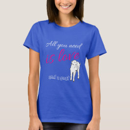 Allt du behöver är Kärlek och Goat Tee Shirt