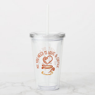 Allt du behöver är Kärlek och kaffe Take Away Mugg