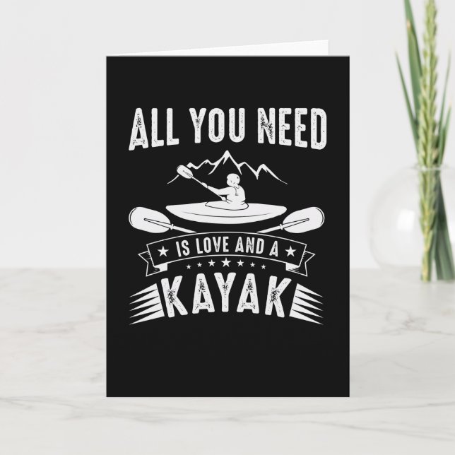 Allt du behöver är Kärlek och Kayak Kort (Framsida)