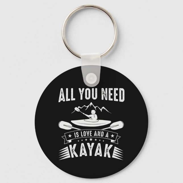 Allt du behöver är Kärlek och Kayak Nyckelring (Framsida)