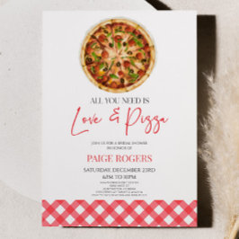 Allt du behöver är Kärlek och Pizza Möhippa Inbjudningar