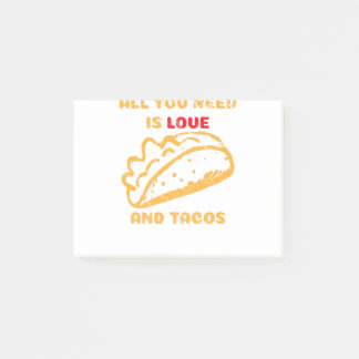 Allt du behöver är Kärlek och Tacos Post-it Block