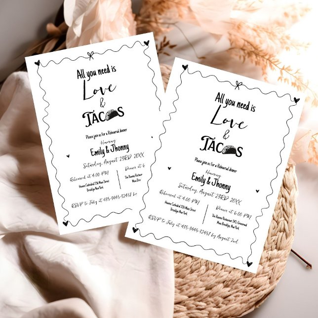 Allt du behöver är kärlek och Tacos Rehearsal Hand Meddelande (Skapare uppladdad)