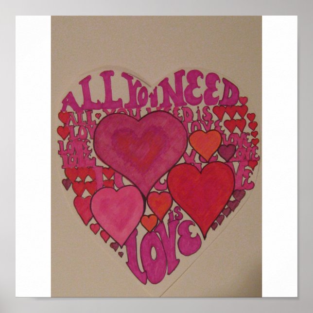 Allt du behöver är kärlek! poster (Framsidan)