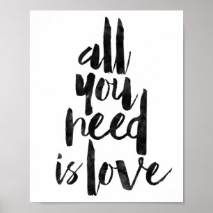 Allt du behöver är Kärlek Poster