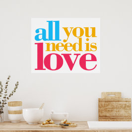 Allt du behöver är kärlek poster