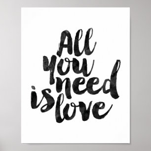 Allt du behöver är Kärlek Poster