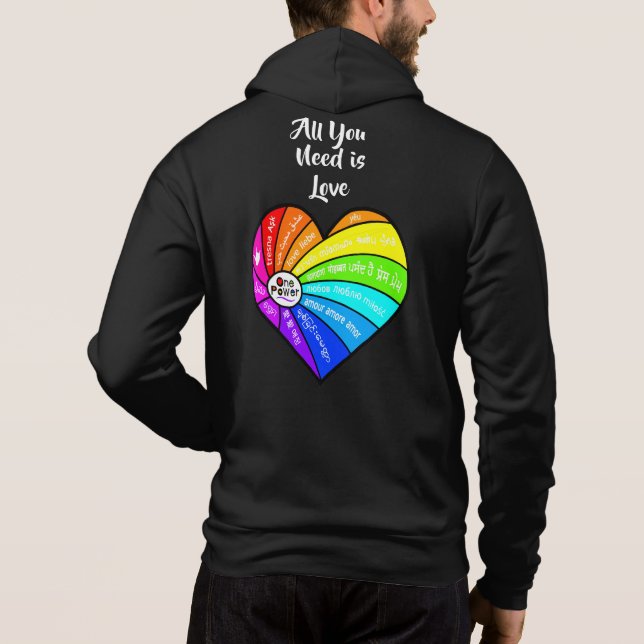 Allt du behöver är kärlek t shirt (Baksida)