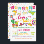 Allt du behöver är kärlek & tacos Inbjudan - Bröll<br><div class="desc">Perfekt inbjudan för att fira den speciella bruden!</div>