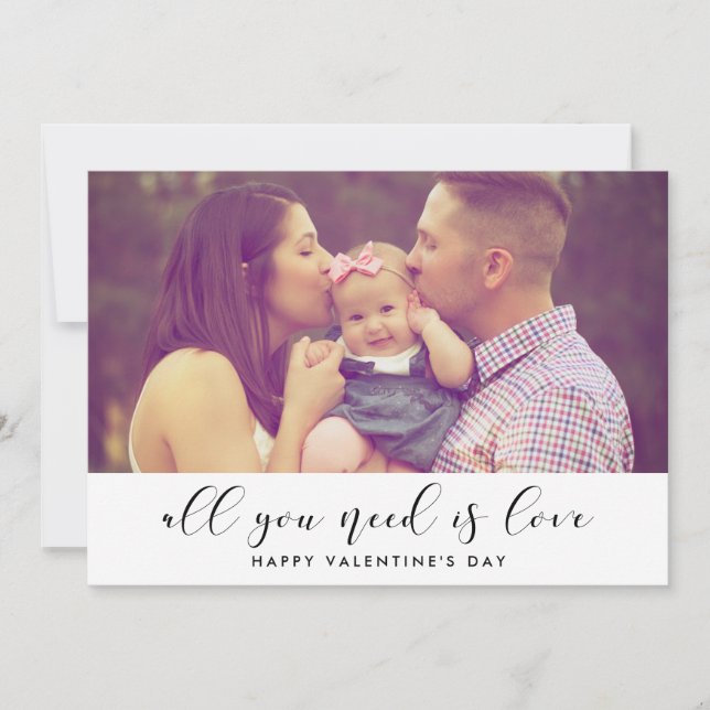 Allt du behöver är kärlek Valentinkortet Julkort (Framsida)