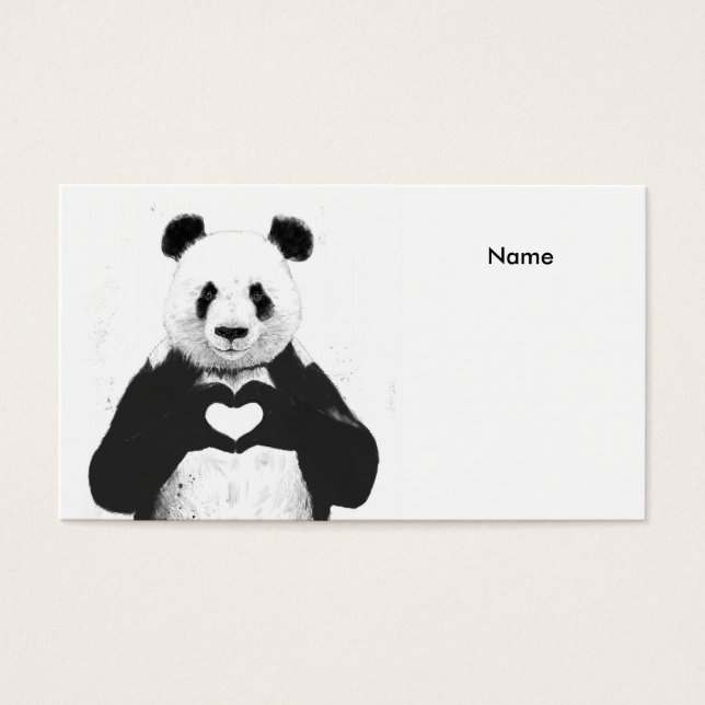 Allt du behöver är kärlek visitkort (Framsidan)