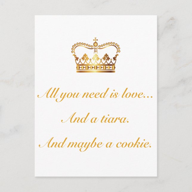 Allt du behöver är kärlek vykort (Framsida)
