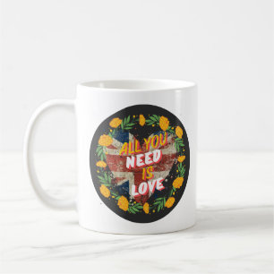 Allt du behöver är Kärlek White Kaffemugg