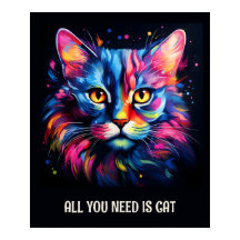 Allt du behöver är katt. Katt i färglös form