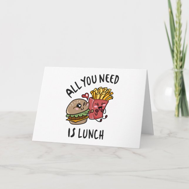 Allt du behöver är lunch kort (Framsida)