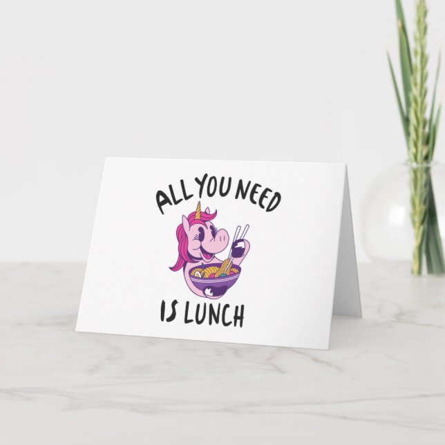 Allt du behöver är lunch kort (Framsida)