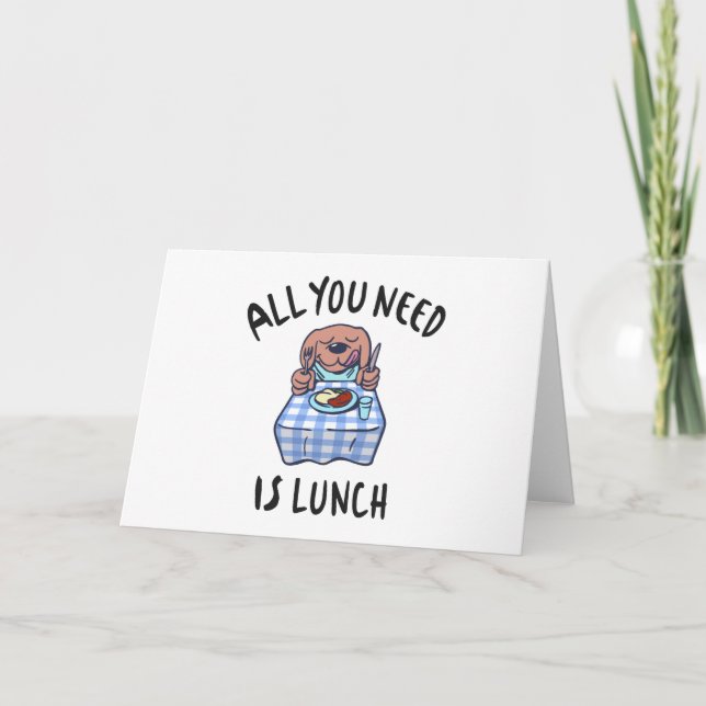 Allt du behöver är lunch kort (Framsida)